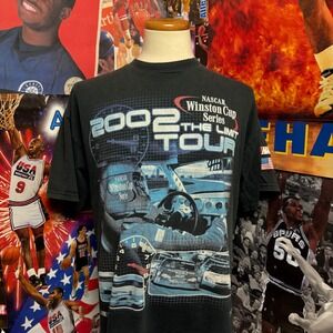 Vintage 2002 NASCAR Winston Cup Series The Limit Tour T-Shirt XL Black‎